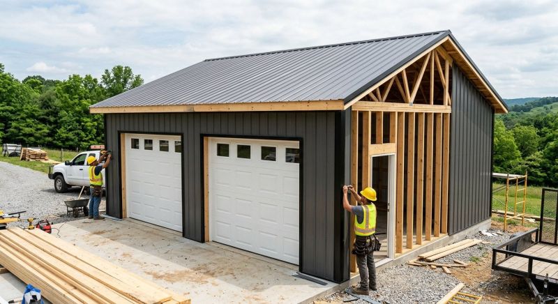 Metal Garage Construction in Houston, TX